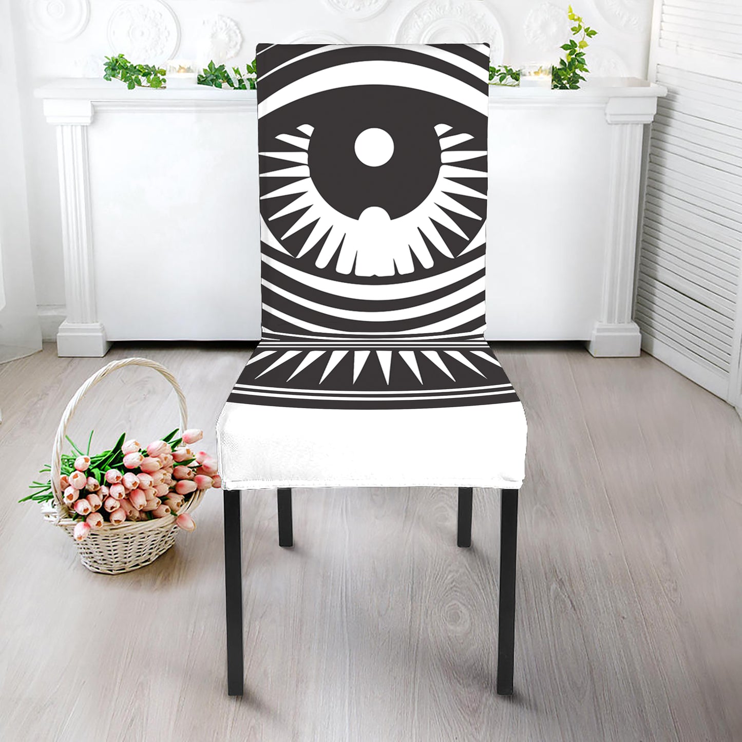 Illuminati Symbol Print Dining Chair Slipcover