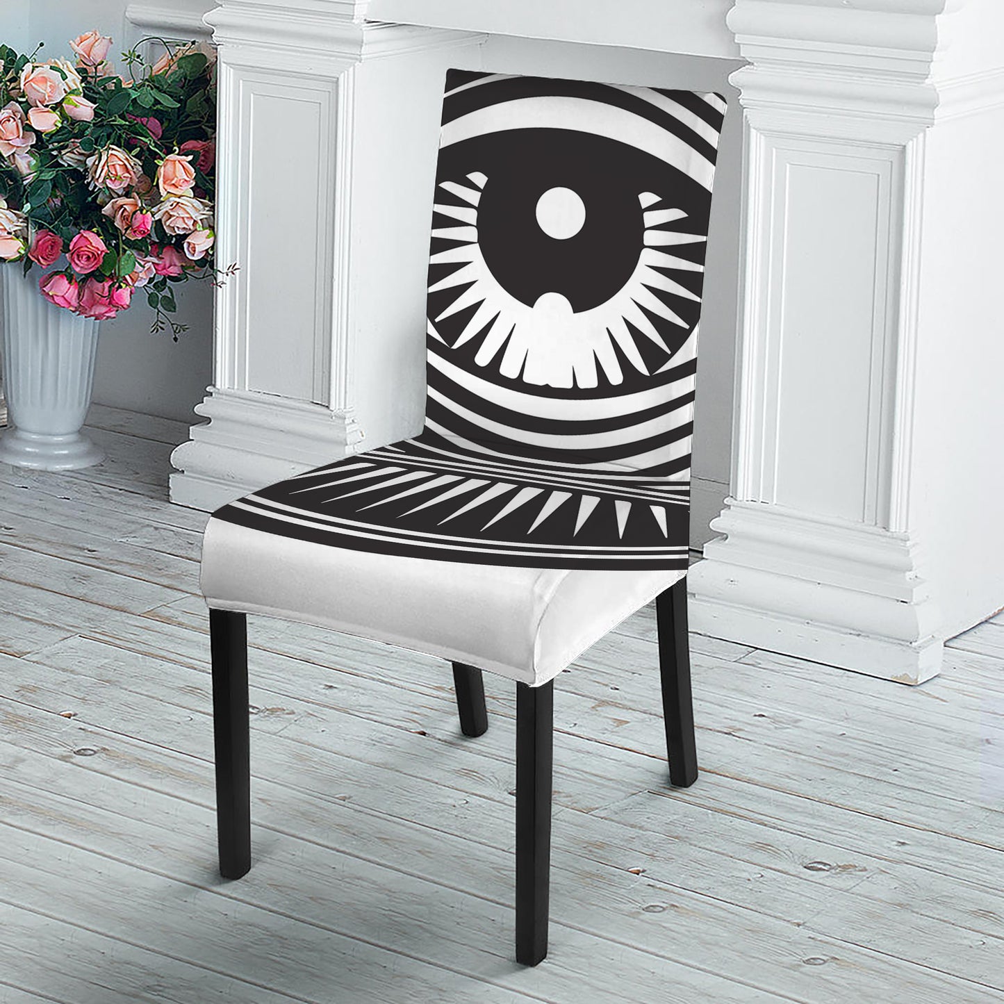 Illuminati Symbol Print Dining Chair Slipcover