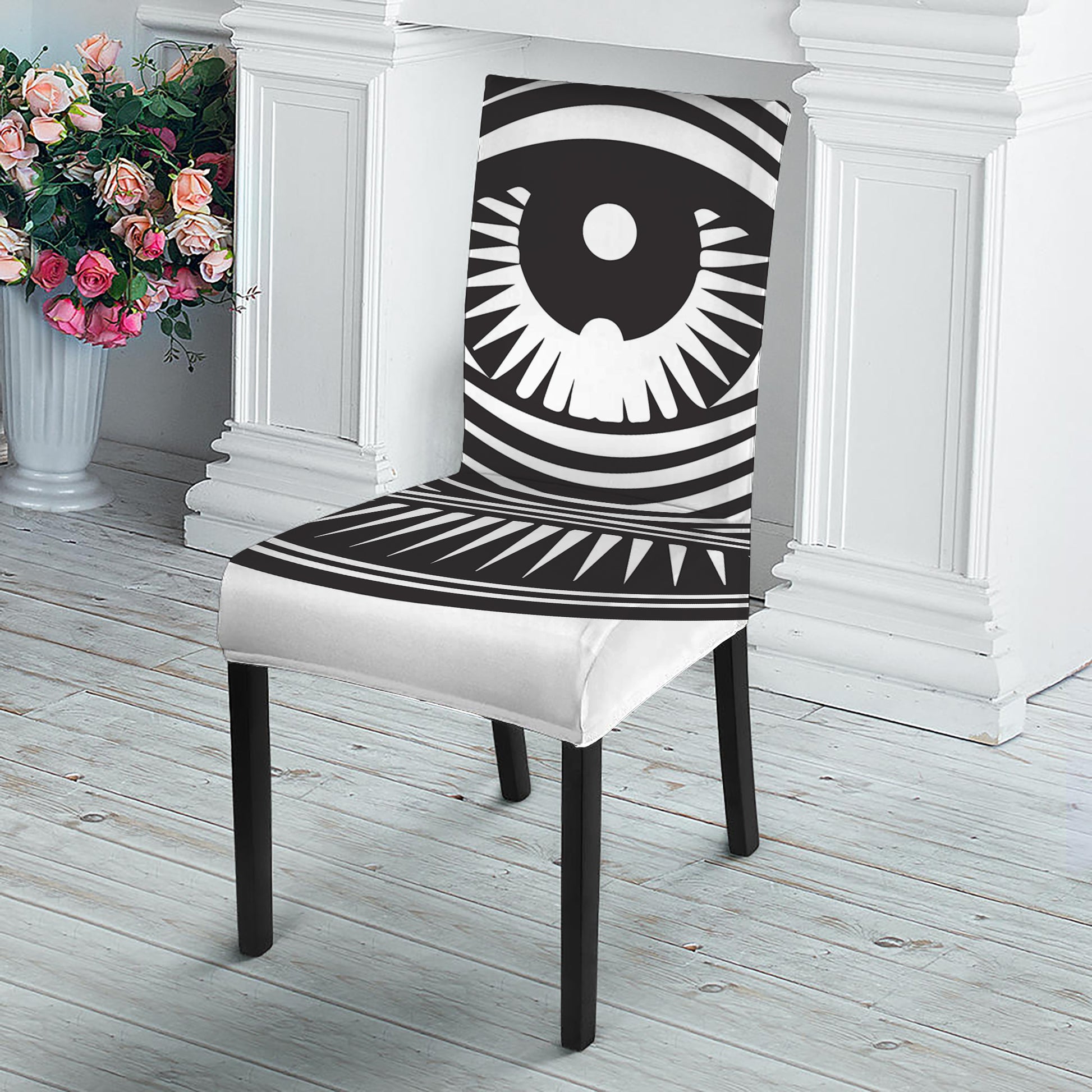 Illuminati Symbol Print Dining Chair Slipcover