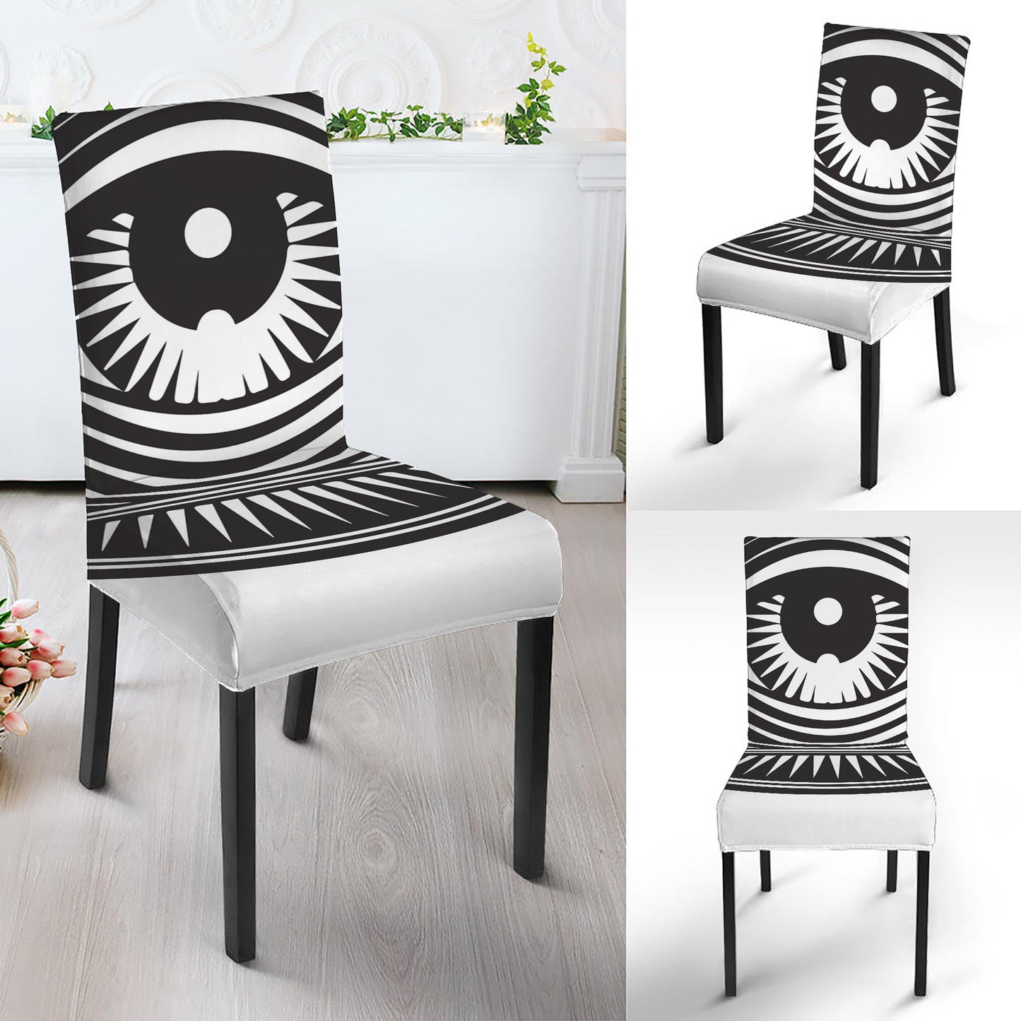 Illuminati Symbol Print Dining Chair Slipcover