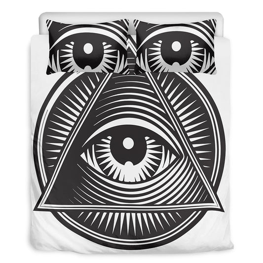 Illuminati Symbol Print Duvet Cover Bedding Set