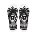 Illuminati Symbol Print Flip Flops