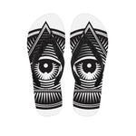 Illuminati Symbol Print Flip Flops