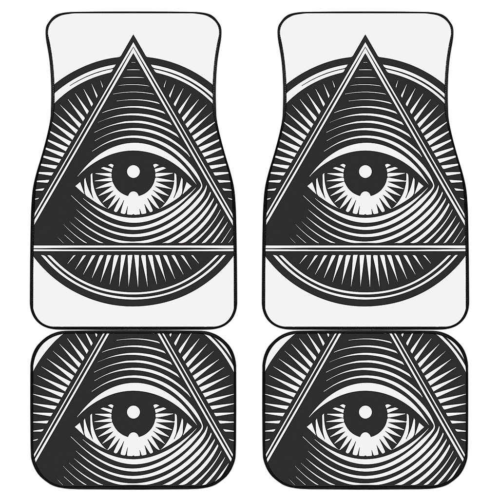 Illuminati Symbol Print Front and Back Car Floor Mats