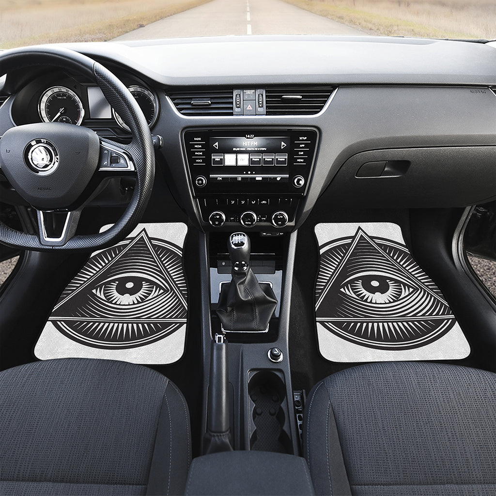 Illuminati Symbol Print Front and Back Car Floor Mats