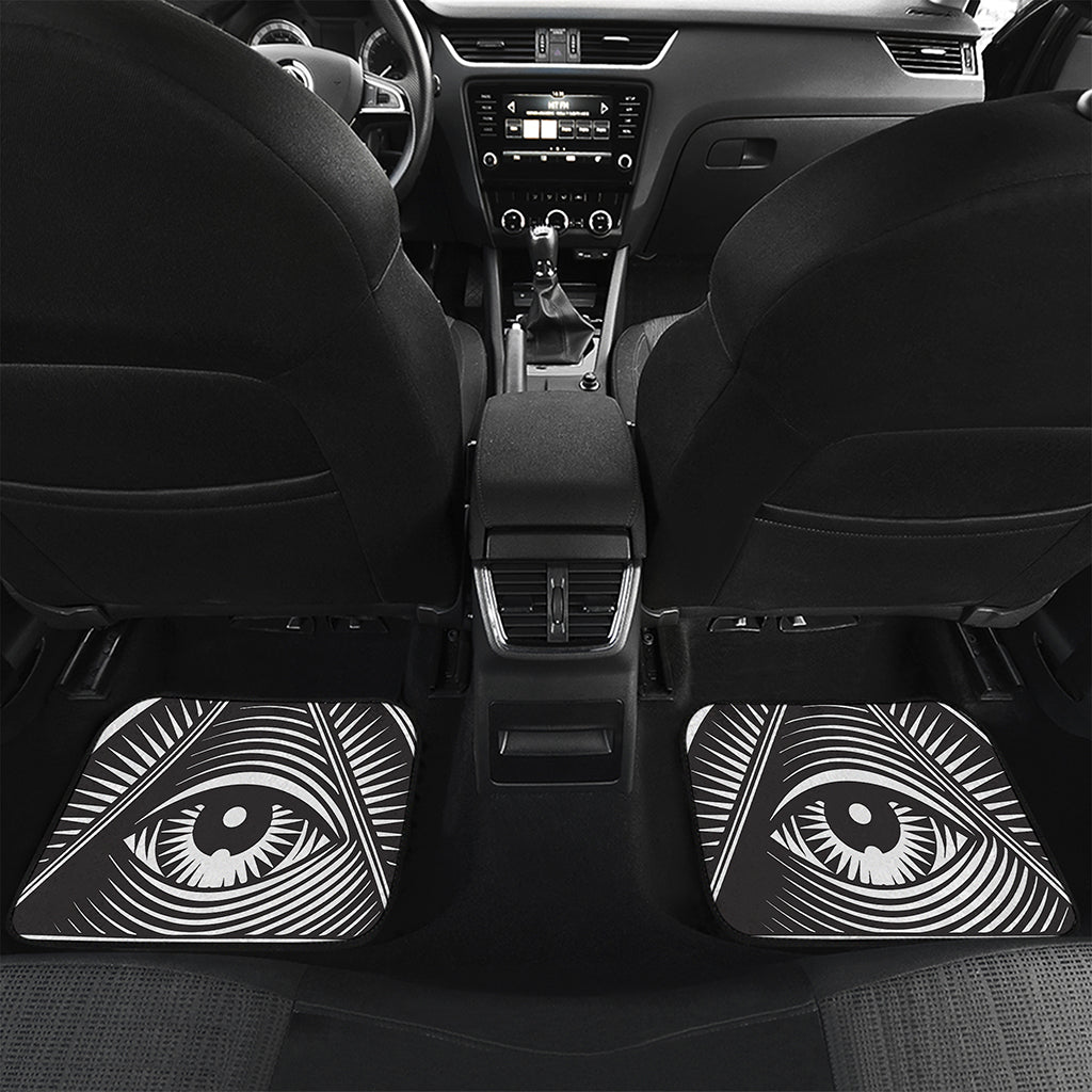 Illuminati Symbol Print Front and Back Car Floor Mats