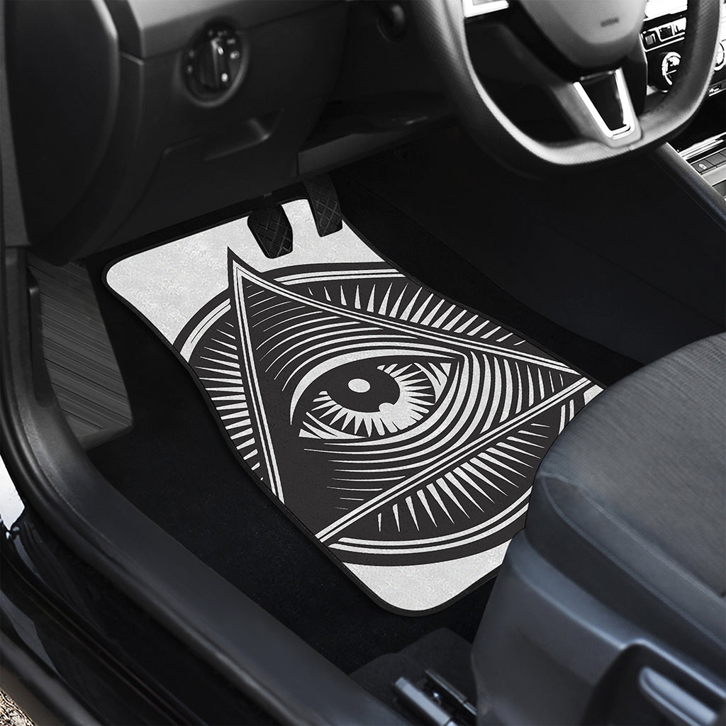 Illuminati Symbol Print Front and Back Car Floor Mats