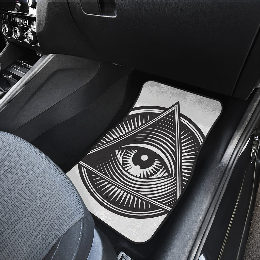 Illuminati Symbol Print Front and Back Car Floor Mats