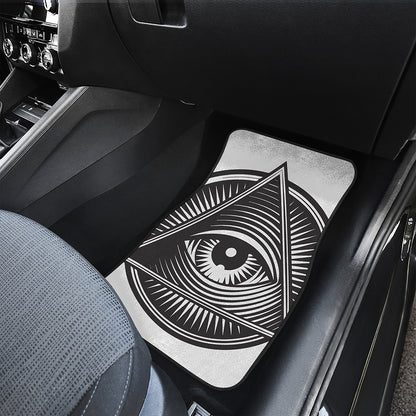 Illuminati Symbol Print Front and Back Car Floor Mats