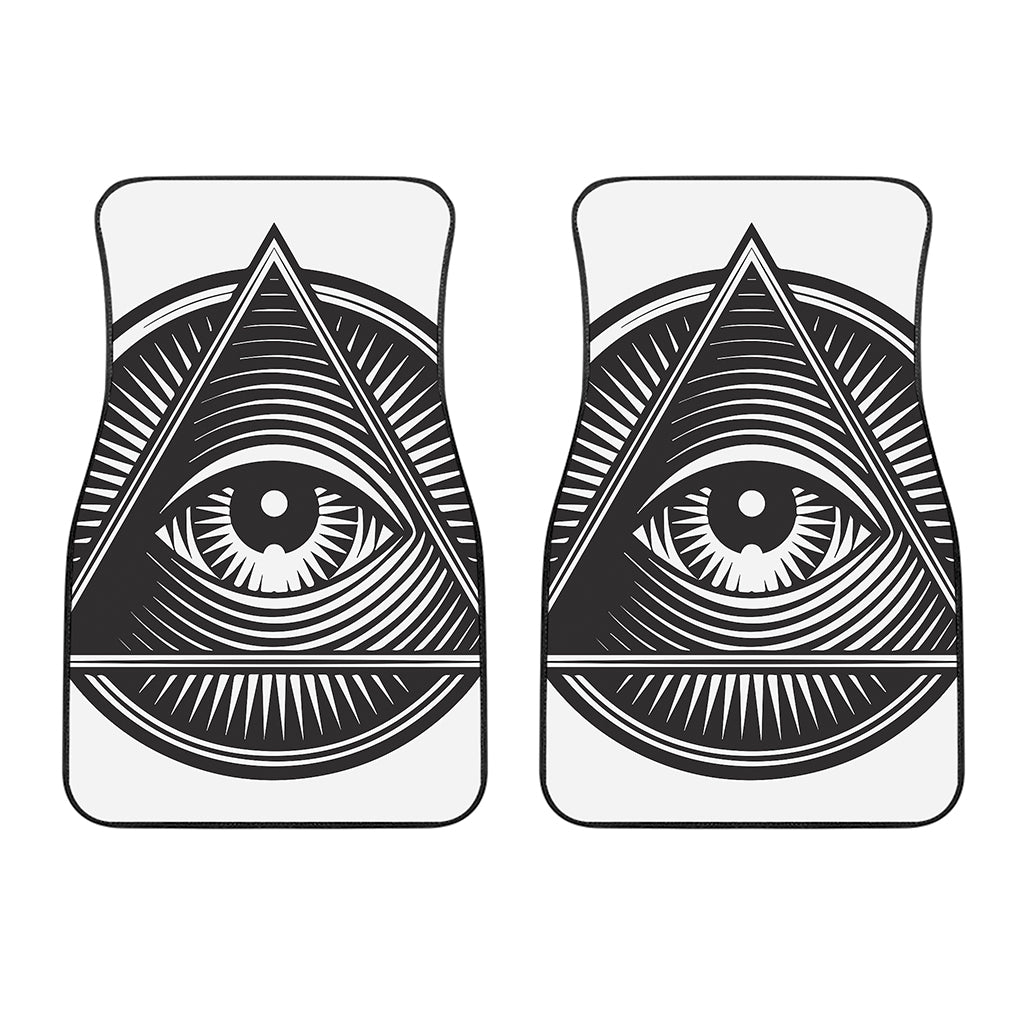 Illuminati Symbol Print Front Car Floor Mats