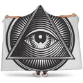 Illuminati Symbol Print Hooded Blanket