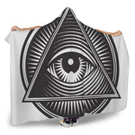 Illuminati Symbol Print Hooded Blanket