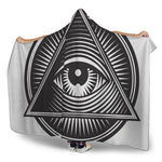 Illuminati Symbol Print Hooded Blanket