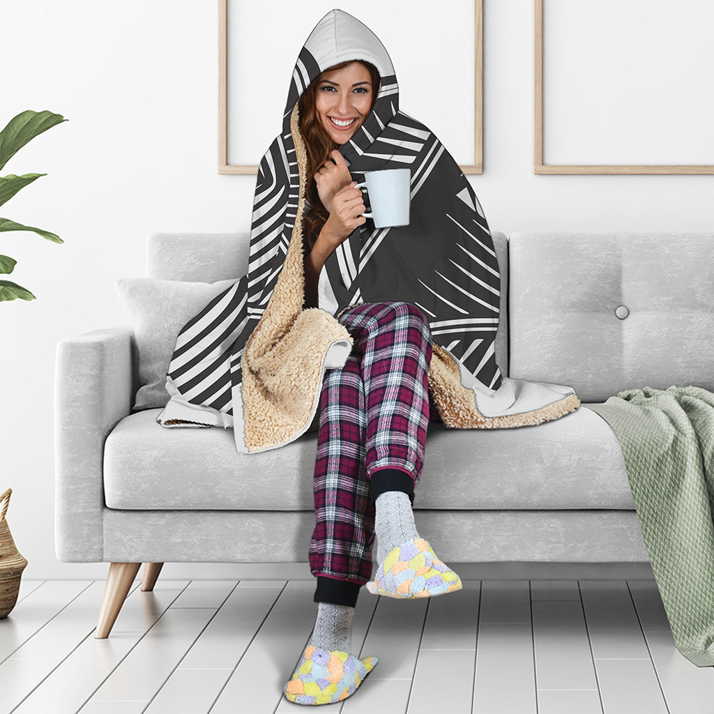 Illuminati Symbol Print Hooded Blanket