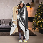 Illuminati Symbol Print Hooded Blanket