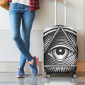Illuminati Symbol Print Luggage Cover
