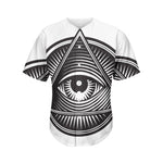 Illuminati Symbol Print Men's Baseball Jersey