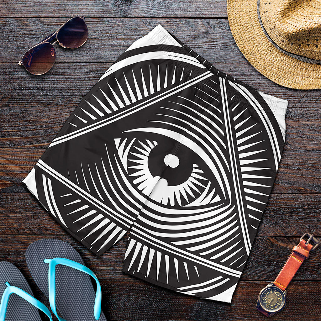 Illuminati Symbol Print Men's Shorts
