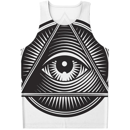 Illuminati Symbol Print Men's Tank Top