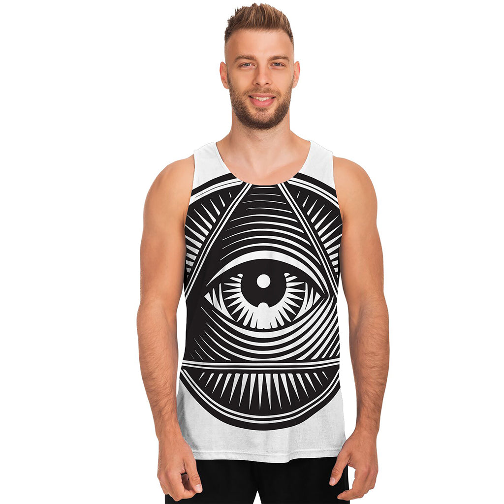 Illuminati Symbol Print Men's Tank Top