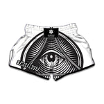 Illuminati Symbol Print Muay Thai Boxing Shorts