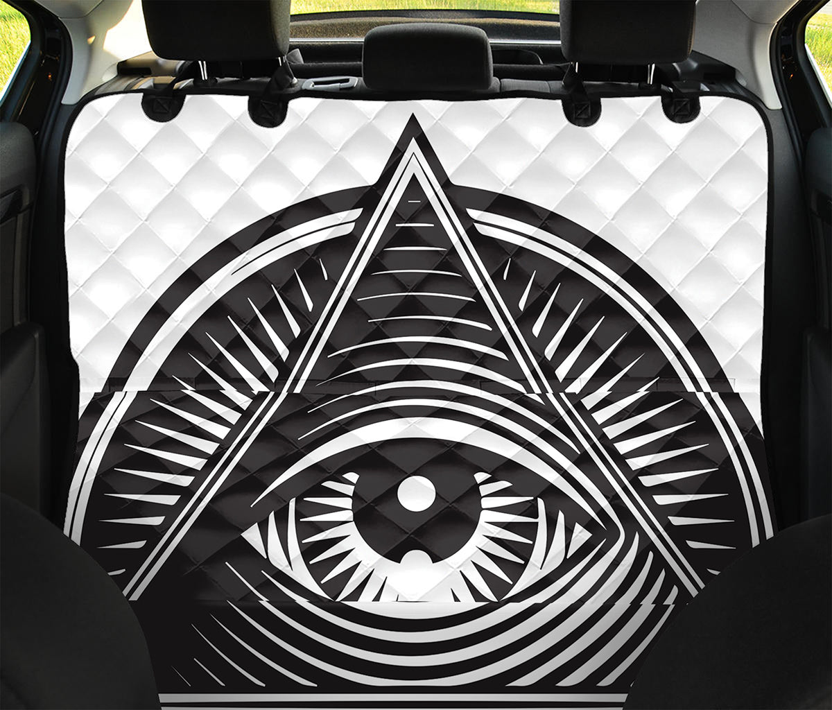Illuminati Symbol Print Pet Car Back Seat Cover