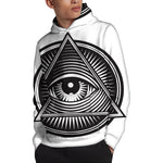 Illuminati Symbol Print Pullover Hoodie