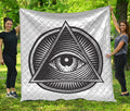 Illuminati Symbol Print Quilt