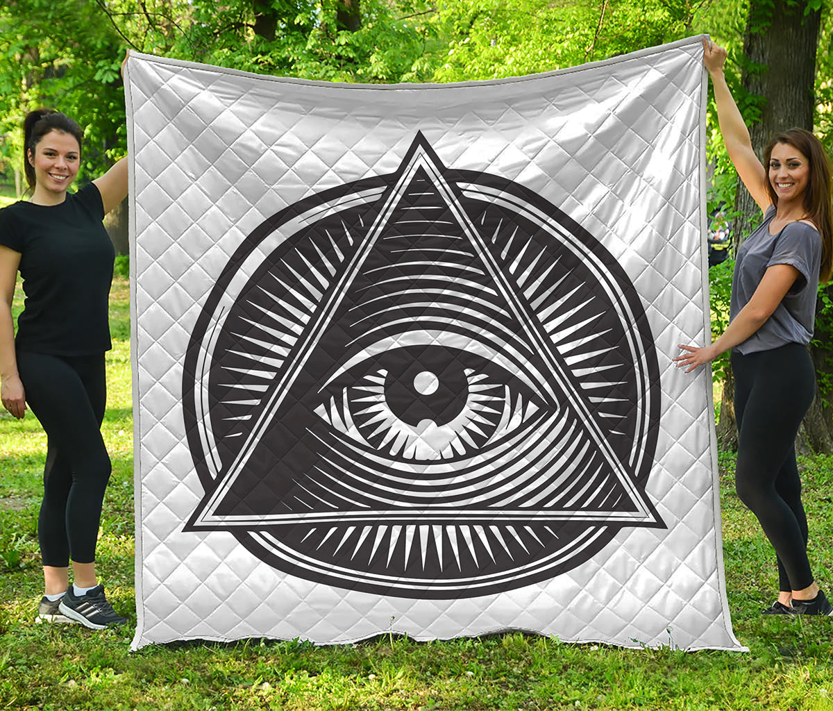 Illuminati Symbol Print Quilt
