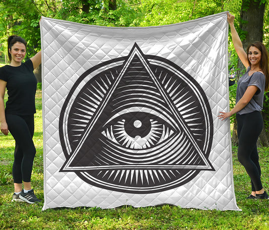 Illuminati Symbol Print Quilt