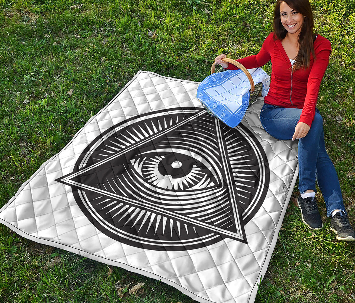 Illuminati Symbol Print Quilt
