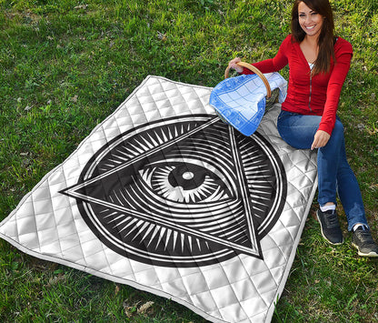 Illuminati Symbol Print Quilt