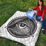 Illuminati Symbol Print Quilt