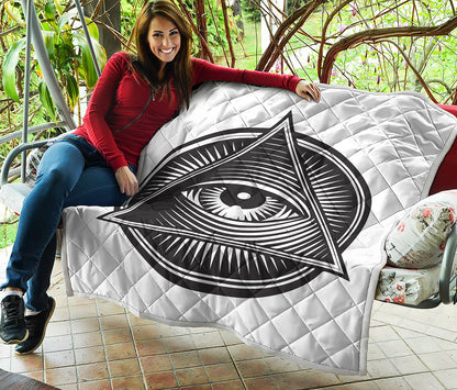 Illuminati Symbol Print Quilt