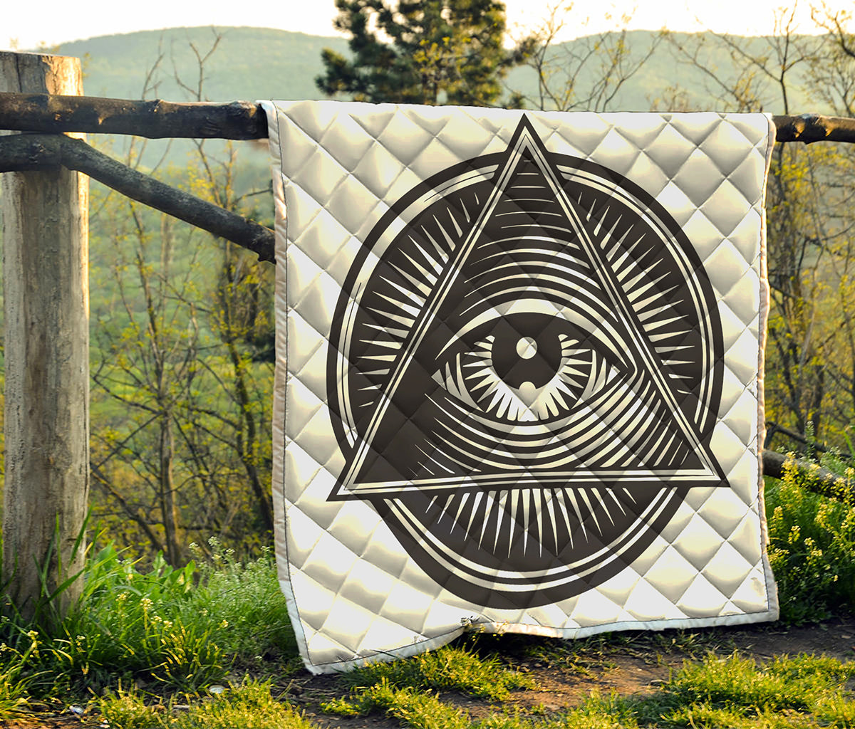 Illuminati Symbol Print Quilt