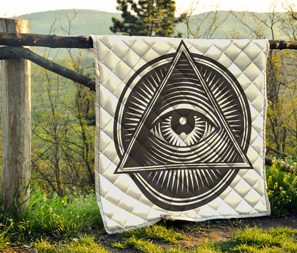Illuminati Symbol Print Quilt