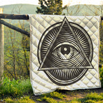 Illuminati Symbol Print Quilt