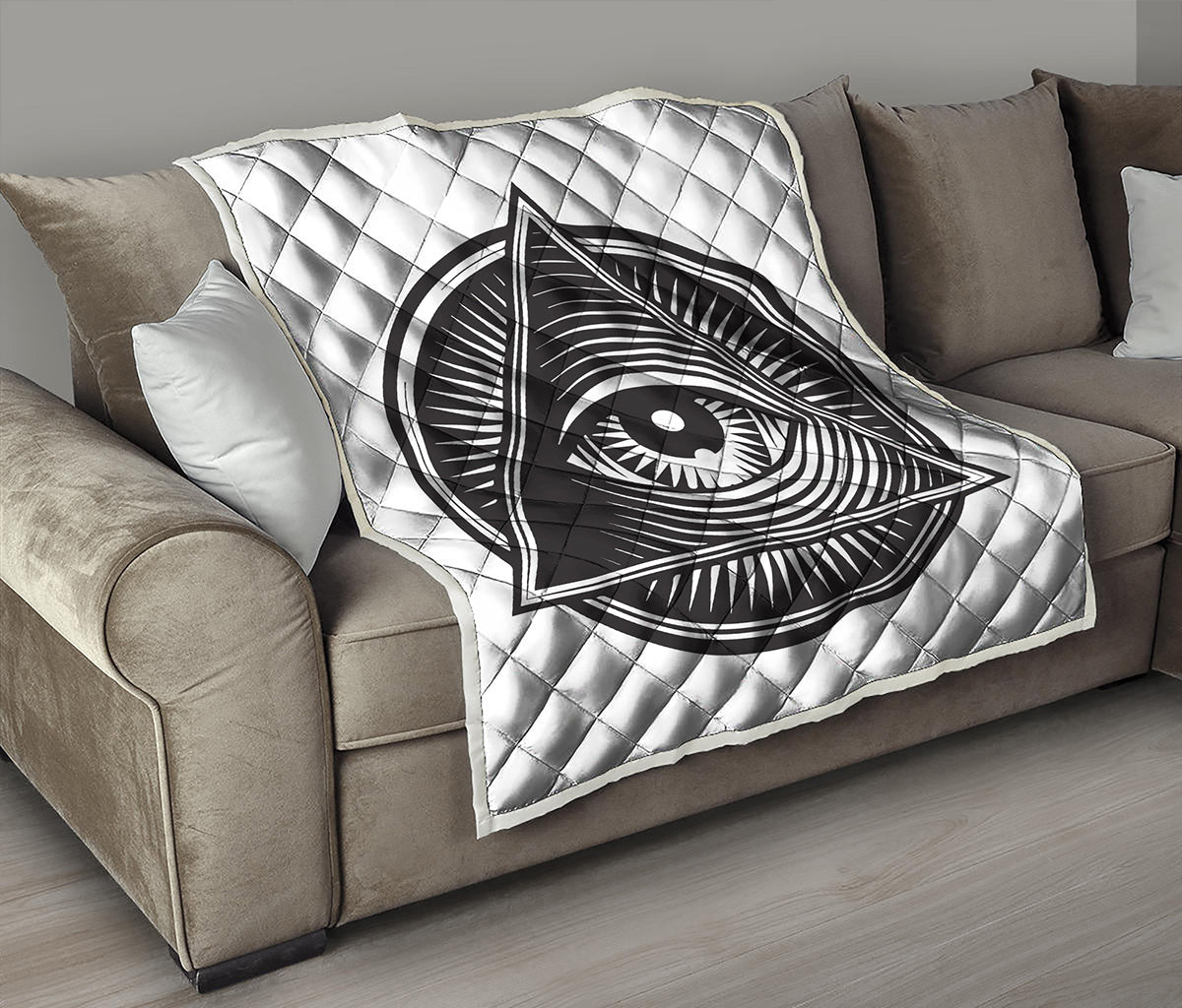 Illuminati Symbol Print Quilt