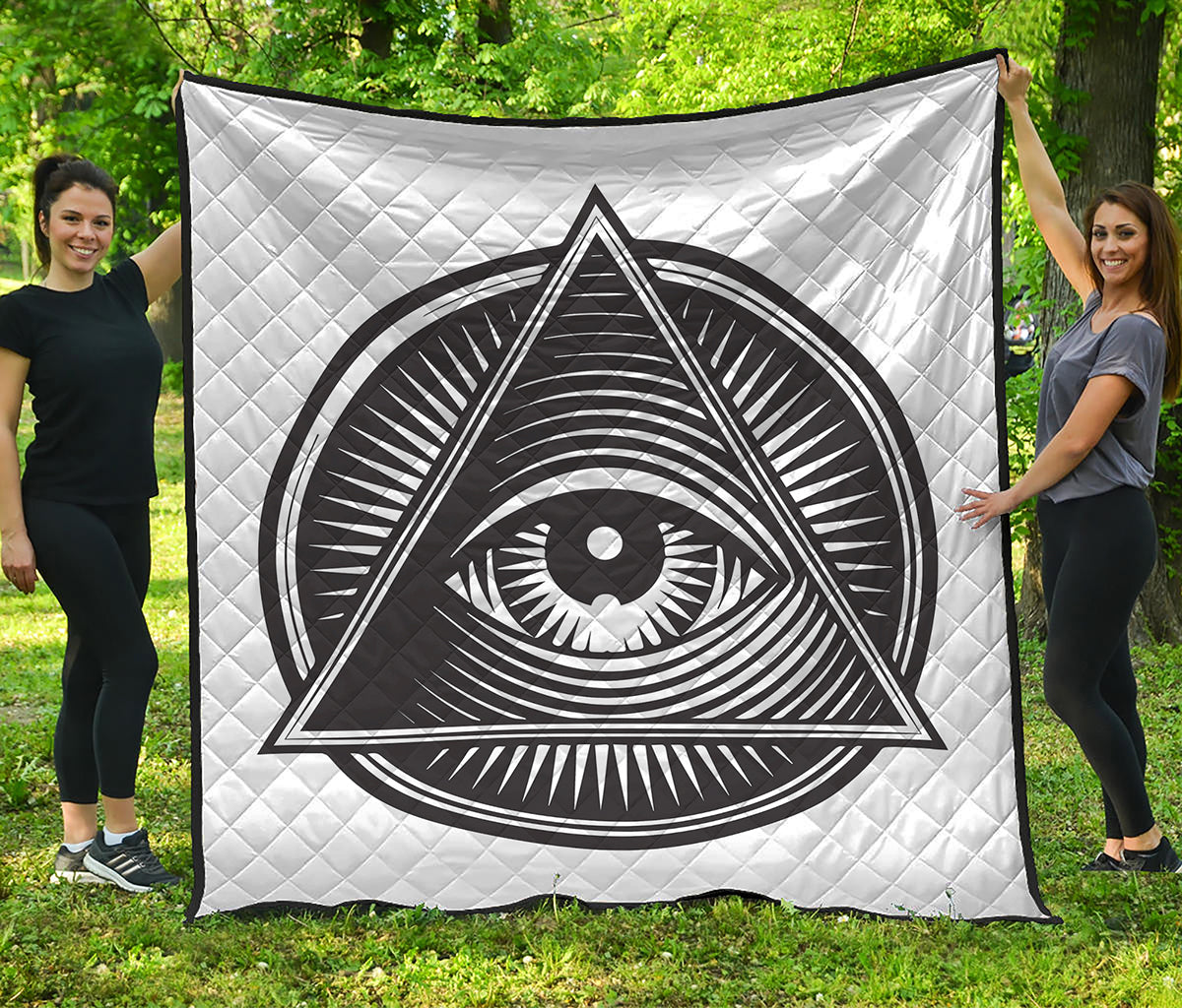 Illuminati Symbol Print Quilt