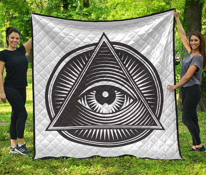 Illuminati Symbol Print Quilt