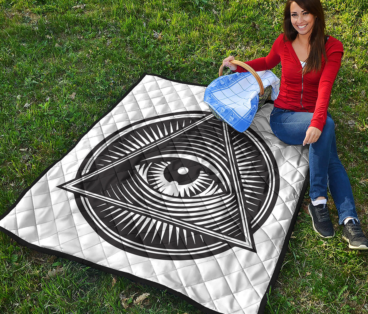 Illuminati Symbol Print Quilt