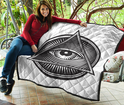Illuminati Symbol Print Quilt