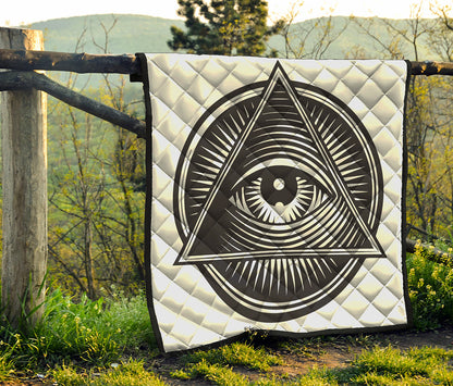 Illuminati Symbol Print Quilt