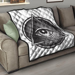 Illuminati Symbol Print Quilt