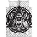 Illuminati Symbol Print Quilt Bed Set