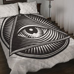 Illuminati Symbol Print Quilt Bed Set