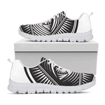 Illuminati Symbol Print White Sneakers