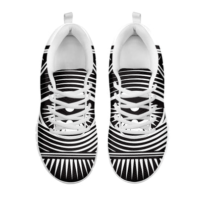 Illuminati Symbol Print White Sneakers