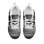 Illuminati Symbol Print White Sneakers