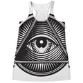 Illuminati Symbol Print Women's Racerback Tank Top